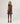 Sleeveless cardigan with high collar - Havana Brown