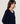 Pull col V oversize en cachemire - Bleu Marine