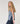 Ärmelloser Grobstrickpullover – Blau