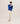 Merino wool V-neck sweater - Azure Blue