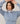 Gilet court manches bouffantes en laine - Bleu Ciel