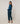Straight printed canvas pants - Blue