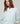 Pull col V oversize en laine - Turquoise Clair