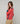 Tricolour round-neck merino wool sweater - Orange Corail