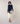 Round neck jacquard sweater - Navy Blue