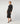 Langes Strickkleid - Schwarz