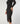 Langes Strickkleid - Schwarz