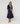 Langarm-Strickjacke - Marineblau