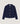 Kurze Strickjacke mit Schulterpolstern - Marineblau