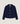 Kurze Strickjacke mit Schulterpolstern - Marineblau