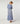 Long knit skirt - Bleu