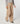 Wide-leg knit pant - Beige
